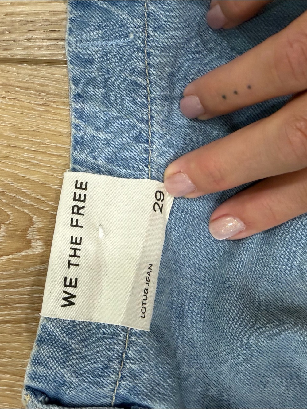 We The Free Light Blue Wide Leg Flare Jeans - Picture 4 of 5